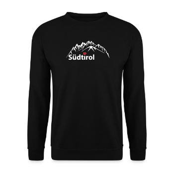 Die Dolomiten, Berge Südtirol  - Unisex Pullover - Schwarz - Vorne - Alina (178cm) & Michal (187cm)