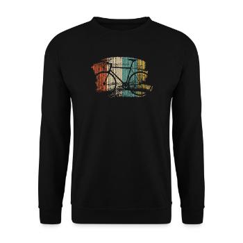 Rainbow Bicycle Silhouette Grunge - Unisex Sweatshirt - black - Front - Alina (178cm) & Michal (187cm)