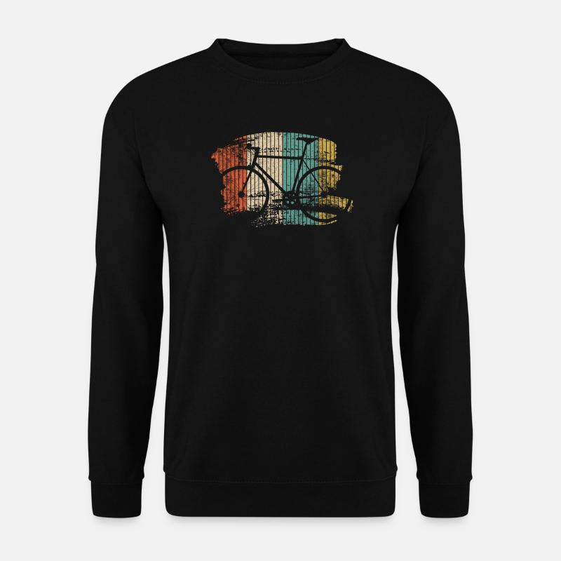 Regenbogen Fahrrad Silhouette Grunge - Unisex Pullover - Schwarz