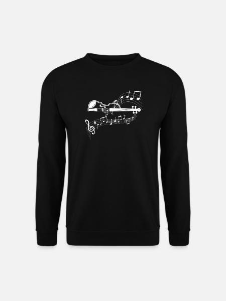 Violin with flowing notes - Unisex Sweatshirt - black