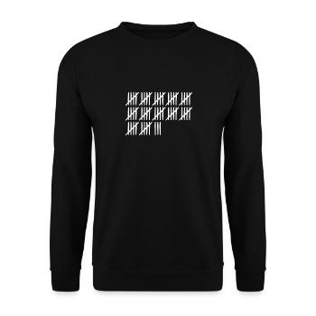 63 birthday tally sheet - 63 years old - Unisex Sweatshirt - black - Front - Alina (178cm) & Michal (187cm)