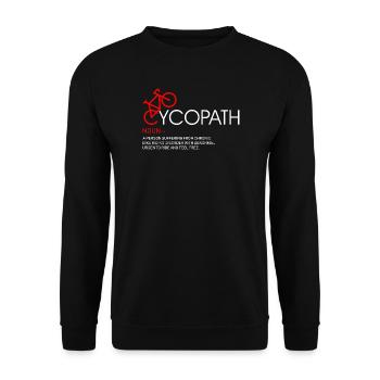 Cyclopath Bike Art Graphic - Unisex Sweatshirt - black - Front - Alina (178cm) & Michal (187cm)