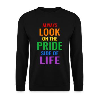 LGBT Regenbogen Gay Pride schwul lesbisch lustig - Unisex Pullover - Schwarz - Vorne - Alina (178cm) & Michal (187cm)