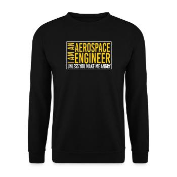 Angry Aerospace Engineer Tee - Unisex Sweatshirt - black - Front - Alina (178cm) & Michal (187cm)