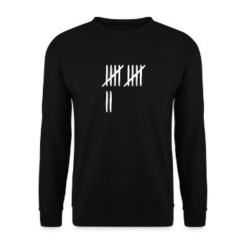 12th birthday tally sheet 12 years old - Unisex Sweatshirt - black - Front - Alina (178cm) & Michal (187cm)