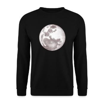 Vollmond Werwolf Halloween Fantasy Shirt - Unisex Pullover - Schwarz - Vorne - Alina (178cm) & Michal (187cm)