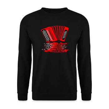 Accordion Musician Music - Unisex Sweatshirt - black - Front - Alina (178cm) & Michal (187cm)