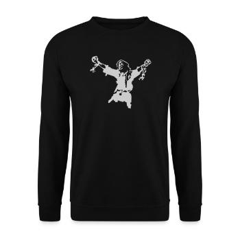 Freedom fighter - Unisex Sweatshirt - black - Front - Alina (178cm) & Michal (187cm)