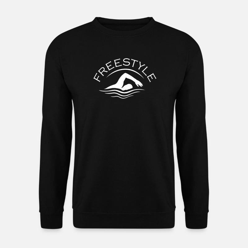 freestyle schwimmen Schwimmer Logo icon Symbol - Unisex Pullover - Schwarz