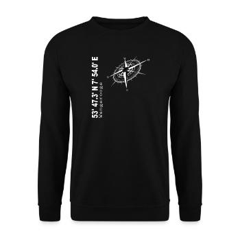 Wangerooge - Unisex Pullover - Schwarz - Vorne - Alina (178cm) & Michal (187cm)