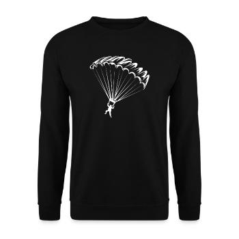 Icône de parachute Icône Logo Illustration Graphique - Sweat-shirt Unisexe - noir - Devant - Alina (178cm) & Michal (187cm)