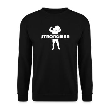 strongman sport Symbol Logo icon Kraftsport stark - Unisex Pullover - Schwarz - Vorne - Alina (178cm) & Michal (187cm)