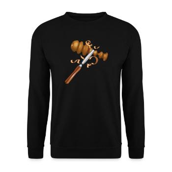 Outil de tourneur pour le professionnel et le passe-temps Drechsler - Sweat-shirt Unisexe - noir - Devant - Alina (178cm) & Michal (187cm)