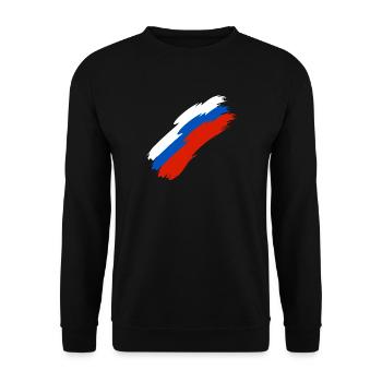 Russia Flag Colors - Unisex Sweatshirt - black - Front - Alina (178cm) & Michal (187cm)