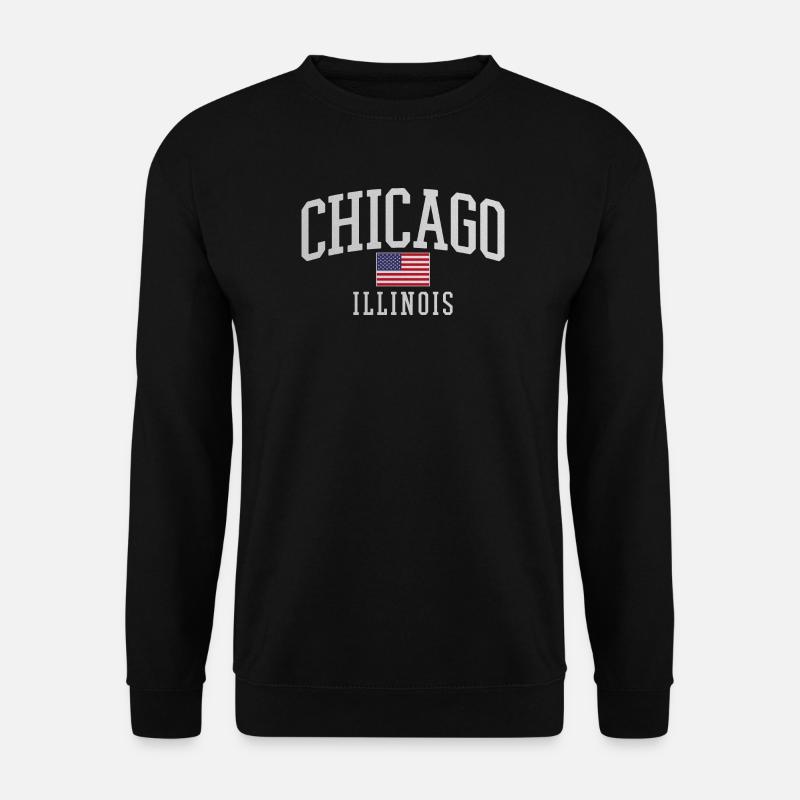 Chicago Flag Arc Emblem - Unisex Pullover - Schwarz