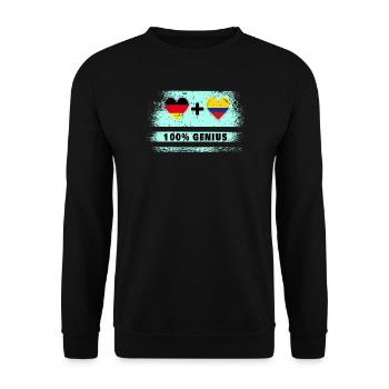 Germany and Colombia 100% Ingenious / Gift - Unisex Sweatshirt - black - Front - Alina (178cm) & Michal (187cm)