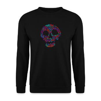 Fahrradfahren Fahrrad Totenkopf - Unisex Pullover - Schwarz - Vorne - Alina (178cm) & Michal (187cm)