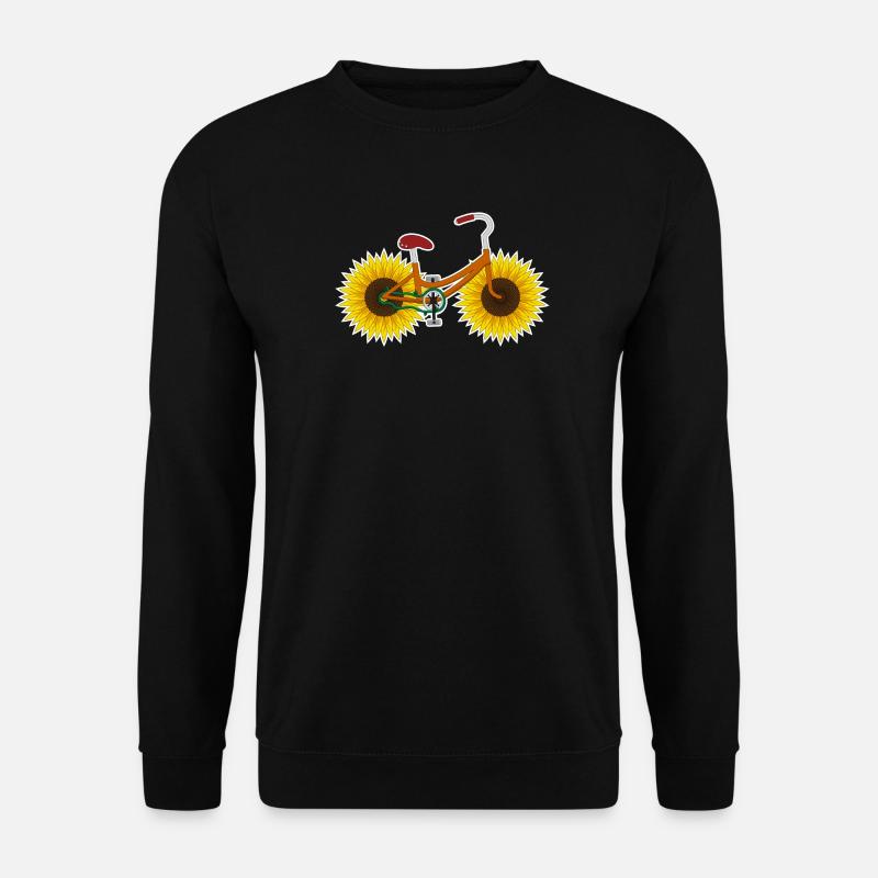 Fahrrad Sonnenblume - Unisex Pullover - Schwarz