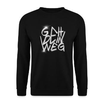 GO YOUR WAY Graffiti - Unisex Sweatshirt - black - Front - Alina (178cm) & Michal (187cm)