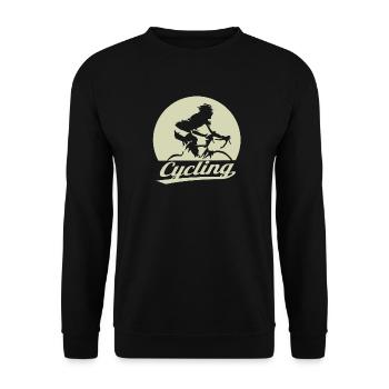 Cycling - Fahrrad Gravel Bike Radsport - Unisex Pullover - Schwarz - Vorne - Alina (178cm) & Michal (187cm)