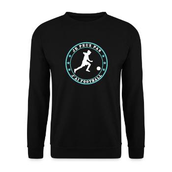 I can't I have football. Football drawing - Unisex Sweatshirt - black - Front - Alina (178cm) & Michal (187cm)