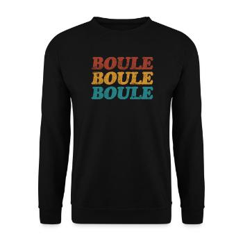 Boule Petanque saying for boules and boules players - Unisex Sweatshirt - black - Front - Alina (178cm) & Michal (187cm)