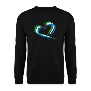 Sierra Leone - Unisex Pullover - Schwarz - Vorne - Alina (178cm) & Michal (187cm)
