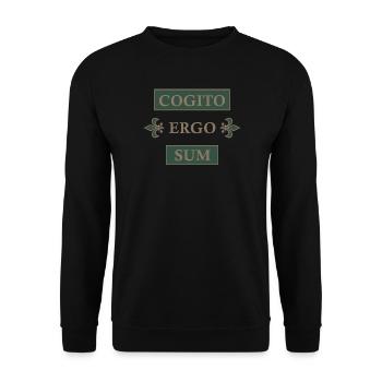 Cogito ergo sum - Unisex Sweatshirt - black - Front - Alina (178cm) & Michal (187cm)