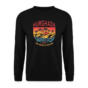 Hurghada Egypt beach design - Unisex Sweatshirt - black - Front - Alina (178cm) & Michal (187cm)