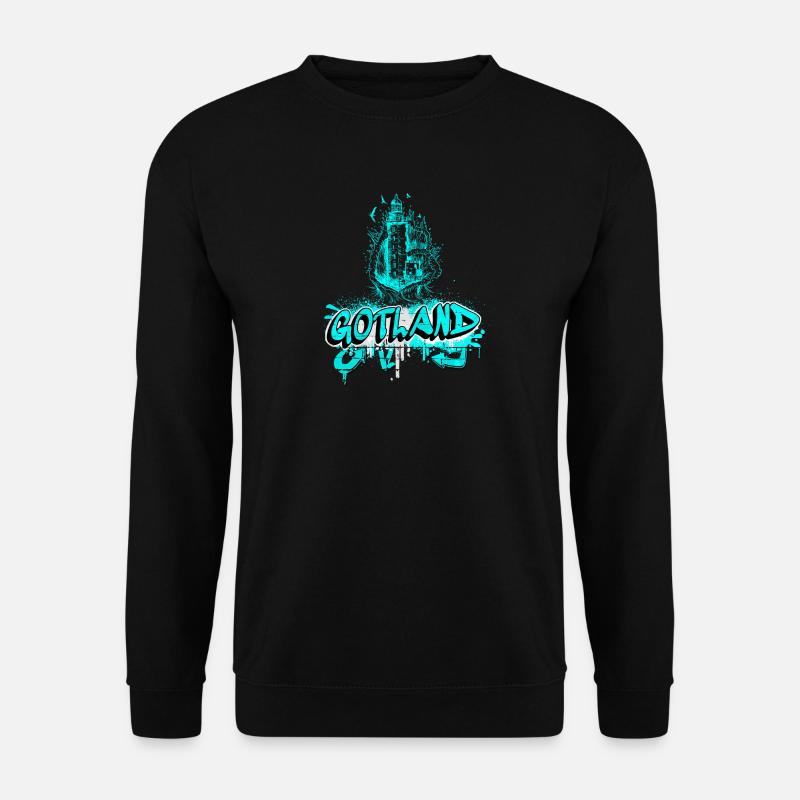 Gotland graffiti lighthouse design - Unisex Sweatshirt - black