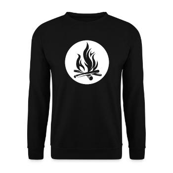 logo icon icon campfire nature outdoor graphic - Unisex Sweatshirt - black - Front - Alina (178cm) & Michal (187cm)