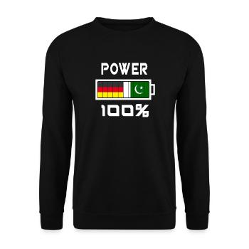 L’Allemagne et le Pakistan power 100% - Sweat-shirt Unisexe - noir - Devant - Alina (178cm) & Michal (187cm)