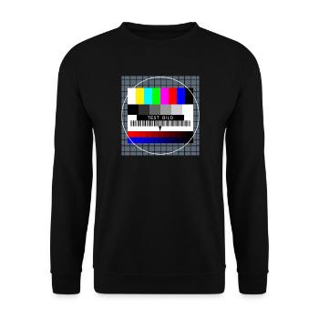 Retro Style Vintage Old School - Unisex Pullover - Schwarz - Vorne - Alina (178cm) & Michal (187cm)