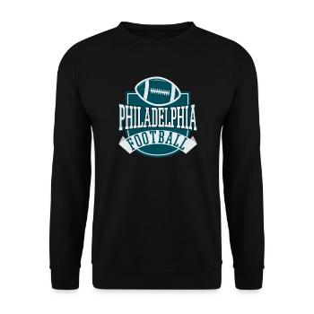 Philadelphia Football Emblem Motif - Unisex Sweatshirt - black - Front - Alina (178cm) & Michal (187cm)