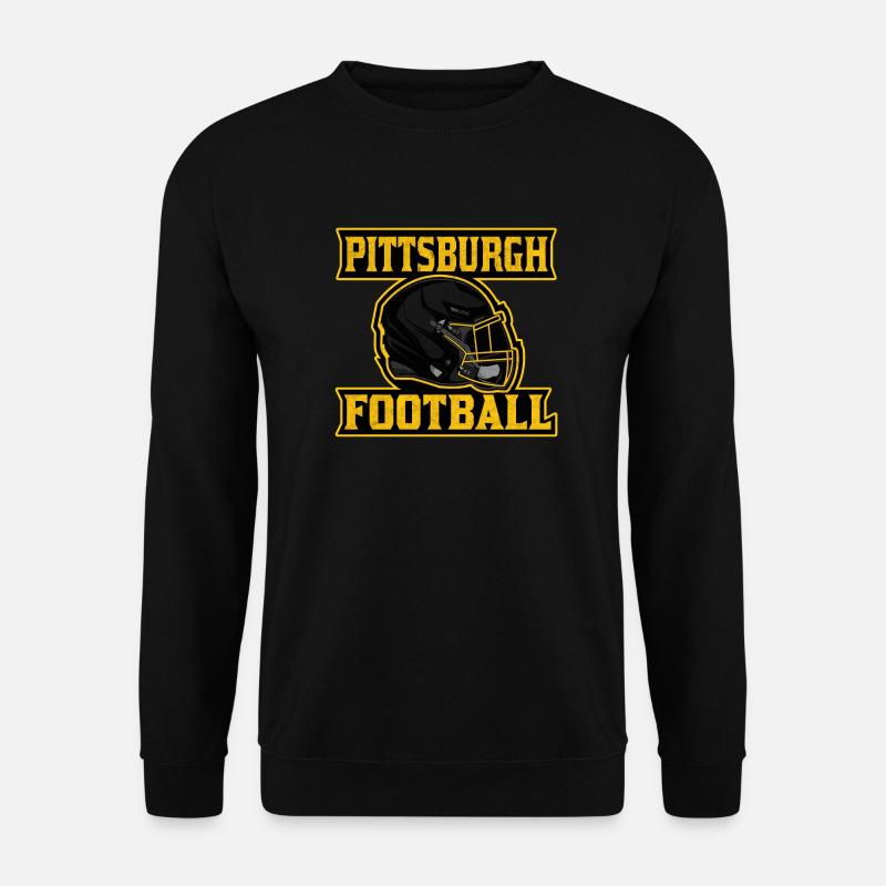 Pittsburgh Football Helm Logo - Unisex Pullover - Schwarz
