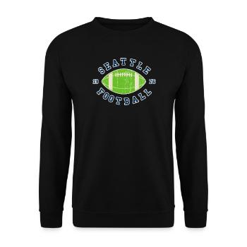 Emblème du football de Seattle 1976 - Sweat-shirt Unisexe - noir - Devant - Alina (178cm) & Michal (187cm)