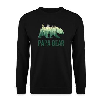 Papa Bear Papa Père - Sweat-shirt Unisexe - noir - Devant - Alina (178cm) & Michal (187cm)