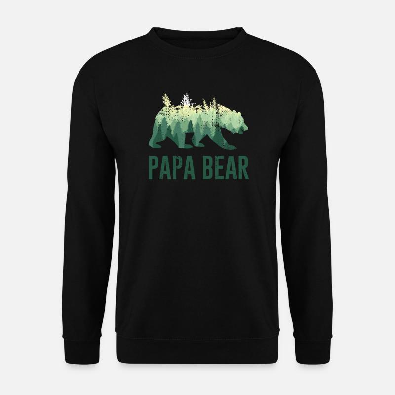 Papa Bear Daddy Vater - Unisex Pullover - Schwarz