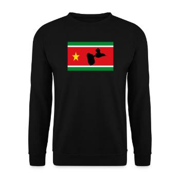 DRAPEAU GUADELOUPE - Sweat-shirt Unisexe - noir - Devant - Alina (178cm) & Michal (187cm)
