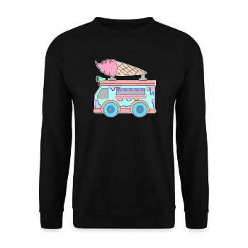Kids Eiscreme - Unisex Pullover - Schwarz - Vorne - Alina (178cm) & Michal (187cm)