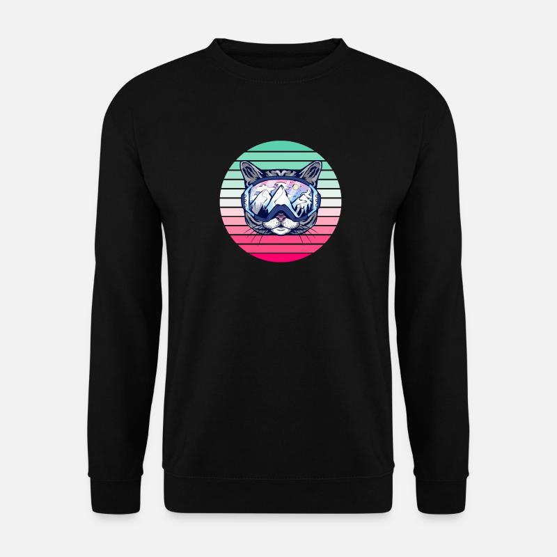 Ski Party Katze - Unisex Pullover - Schwarz