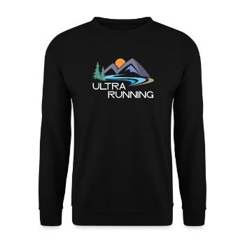 Ultra Running - Unisex Sweatshirt - black - Front - Alina (178cm) & Michal (187cm)