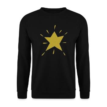 star mosaic - Unisex Sweatshirt - black - Front - Alina (178cm) & Michal (187cm)