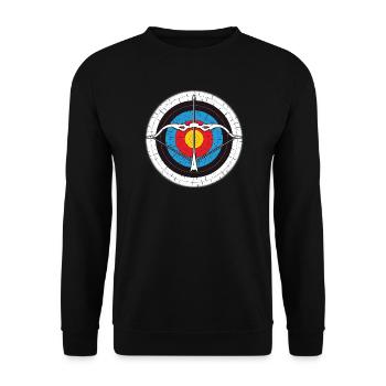Tir à l’arc, Tir à l’arc, Tir à l’arc - Sweat-shirt Unisexe - noir - Devant - Alina (178cm) & Michal (187cm)