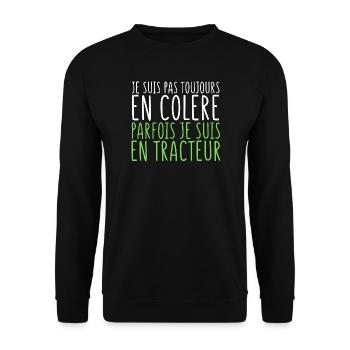 Humour Agriculteur / Humour Agricultrice/ Cadeau - Sweat-shirt Unisexe - noir - Devant - Alina (178cm) & Michal (187cm)