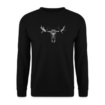 Elk - Unisex Sweatshirt - black - Front - Alina (178cm) & Michal (187cm)
