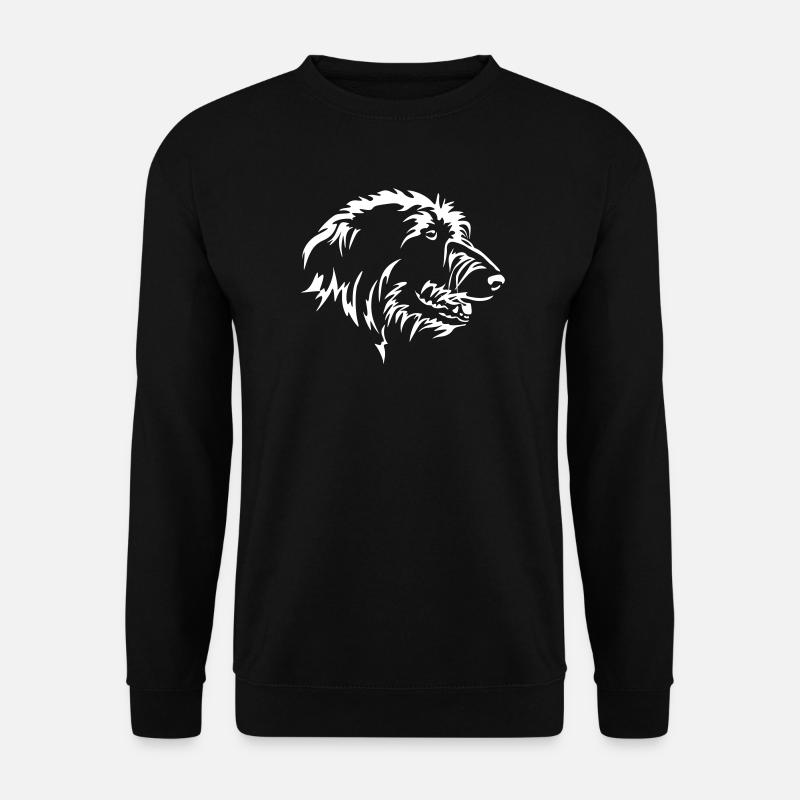 Irish Wolfhound Head "Black Edition" - Unisex Sweatshirt - black