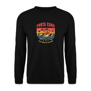 Punta Cana Beach Design - Unisex Sweatshirt - black - Front - Alina (178cm) & Michal (187cm)