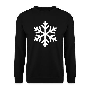 Schneeflocke Winter Symbol - Unisex Pullover - Schwarz - Vorne - Alina (178cm) & Michal (187cm)