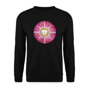 Himmlischer SeelenKristall Sonja Ariel von Staden - Unisex Pullover - Schwarz - Vorne - Alina (178cm) & Michal (187cm)
